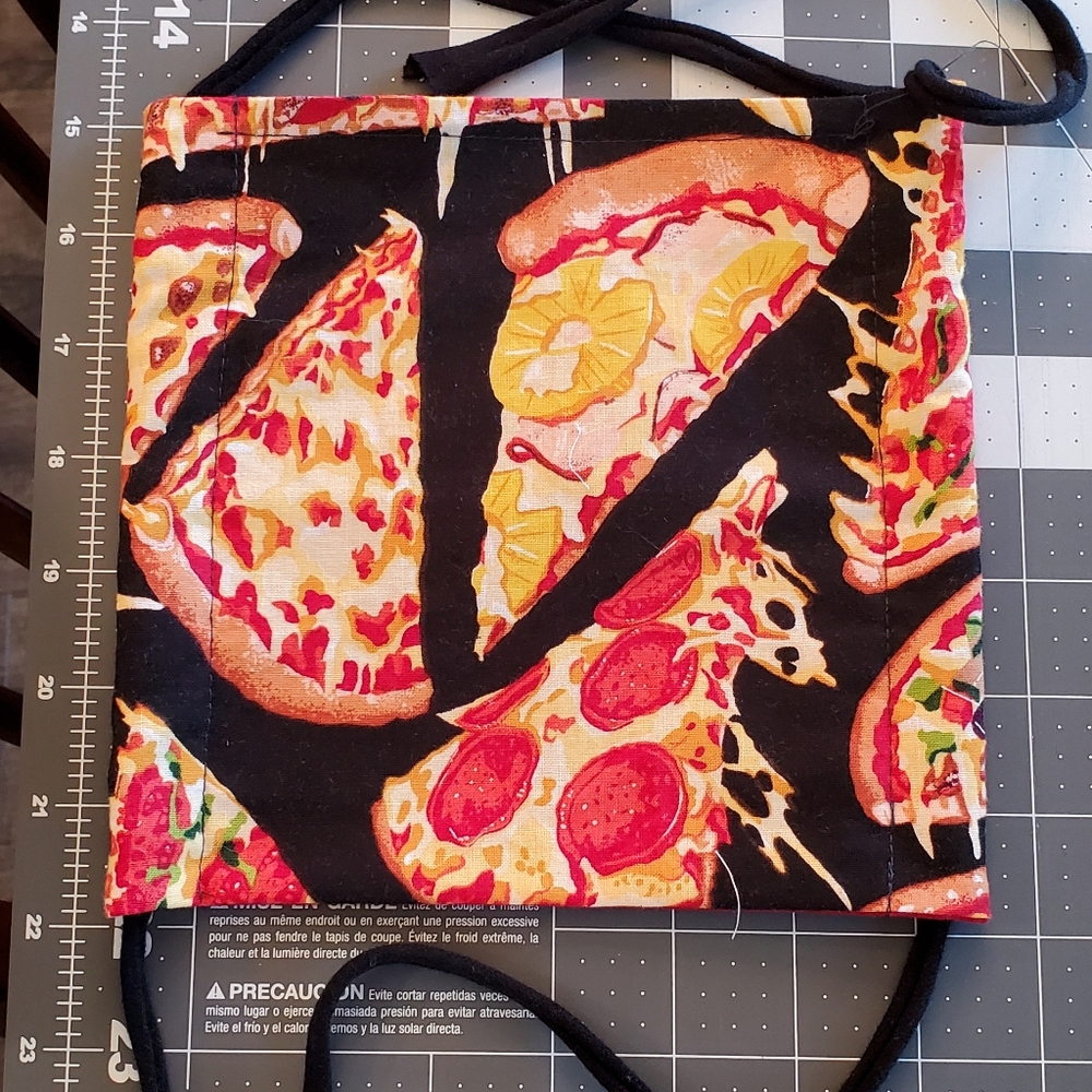 Pizza Cotton Hand Crafted Drawstring Face Mask